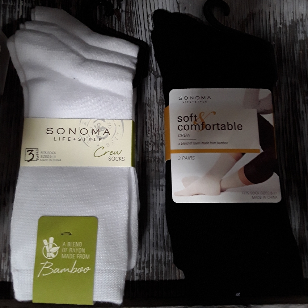 6 pairs of Sonoma bamboo socks